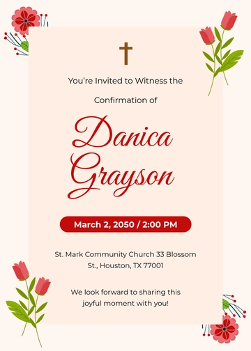 Free Wildflower Confirmation Invitation Template to Edit Online