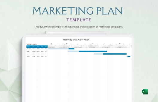 Marketing Plan Gantt Chart Template