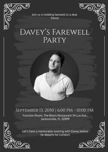 Free Chalkboard Invitation Template with Photo to Edit Online