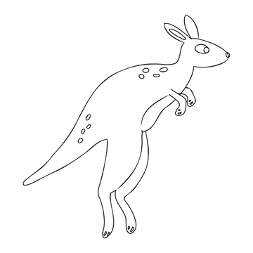 Free Kangaroo Outline Clipart to Edit Online