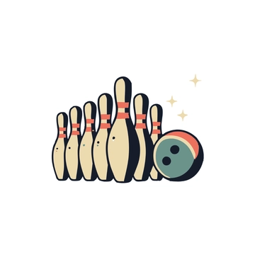 Free Retro Bowling Clipart to Edit Online