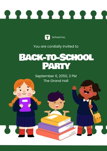 Free Customizable School Invitation Template to Edit Online