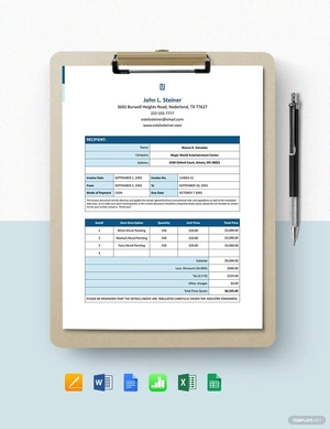 Freelance Artist Invoice Template
