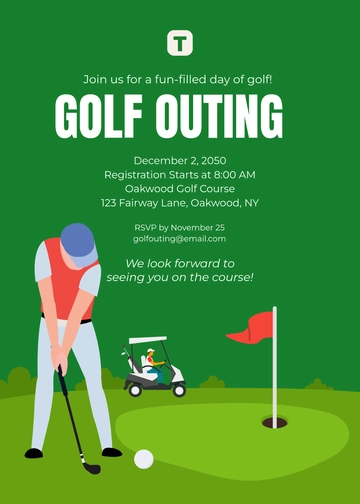 Free Golf Outing Invitation Template to Edit Online
