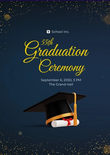 Free Formal School Invitation Template to Edit Online