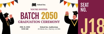 Free Graduation Boarding Pass Invitation Template to Edit Online
