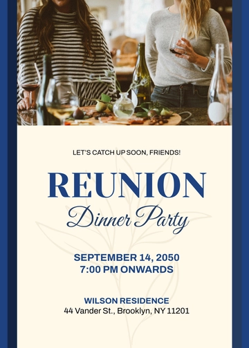 Free Reunion Invitation Card Template to Edit Online