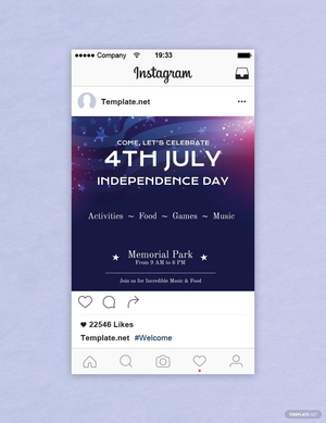 4th of July Instagram Post Template