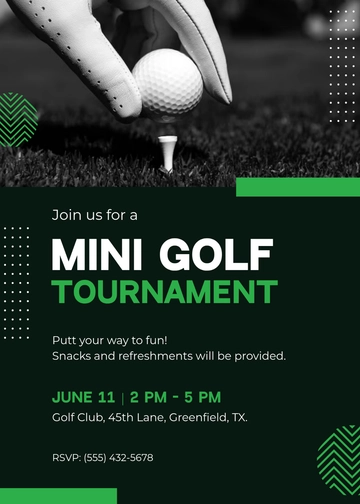 Free Mini Golf Invitation Template to Edit Online