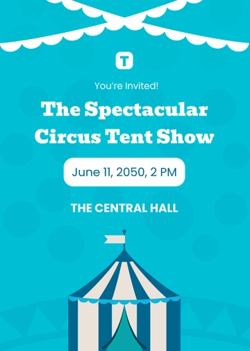 Free Circus Tent Invitation Template to Edit Online