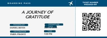 Free Simple Gift Boarding Pass Invitation Template to Edit Online