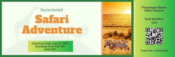 Free Safari-Themed Boarding Pass Invitation Template to Edit Online