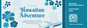 Free Hawaiian Boarding Pass Invitation Template to Edit Online