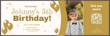Free Boarding Pass Kids Party Invitation Template to Edit Online