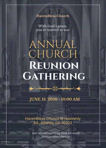 Free Church Reunion Invitation Template to Edit Online