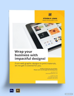 Freelance Graphic Designer Poster Template