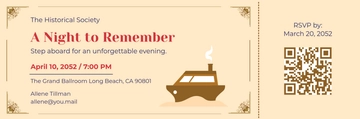 Free Titanic-Themed Boarding Pass Invitation Template to Edit Online