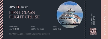 Free First Class Boarding Pass Invitation Template to Edit Online