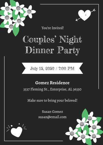 Free Chalkboard Invitation Template for Couples to Edit Online