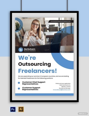 Freelancing and Outsourcing Poster Template