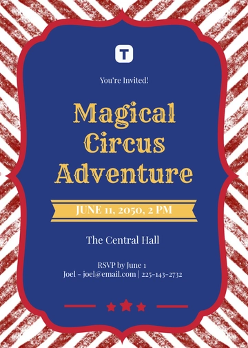 Free Vintage Circus Invitation Template to Edit Online