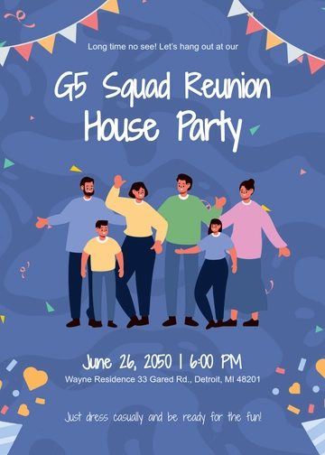 Free Editable Reunion Invitation Template to Edit Online