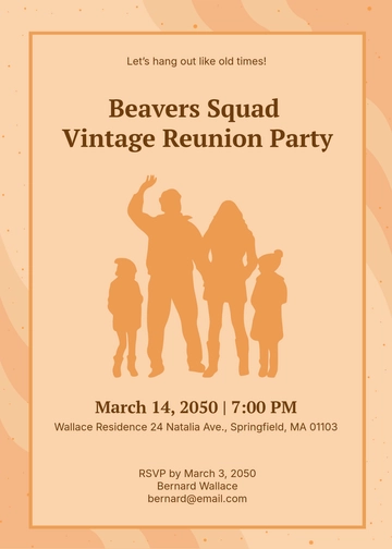 Free Vintage Reunion Invitation Template to Edit Online