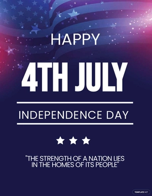 4th of July Greeting Card Template