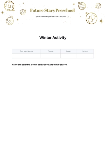 Free Winter Activity Template to Edit Online