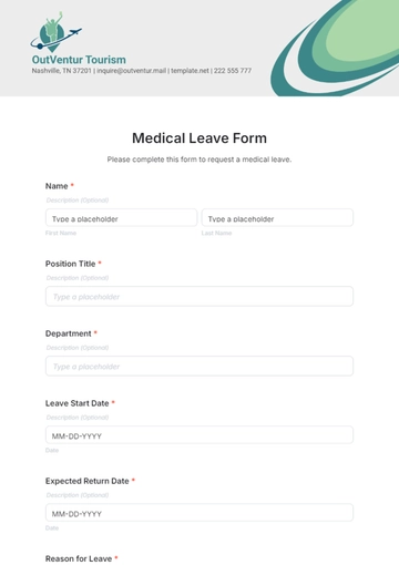 Free Medical Leave Form Template to Edit Online