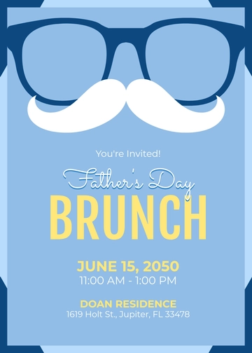 Free Father's Day Brunch Invitation Template to Edit Online