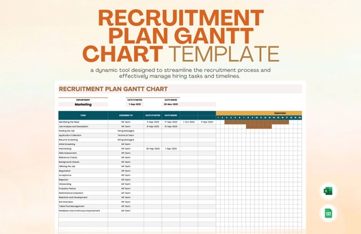 Recruitment Plan Gantt Chart Template