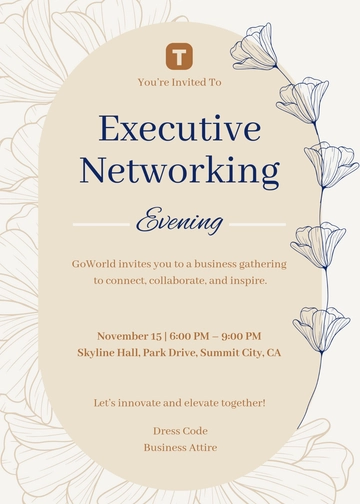 Free Elegant Corporate Invitation Template to Edit Online