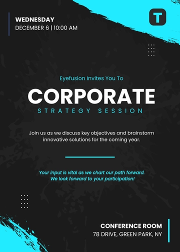 Free Corporate Invitation Background Template to Edit Online