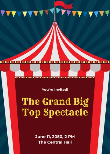 Free Circus Invitation Design Template to Edit Online