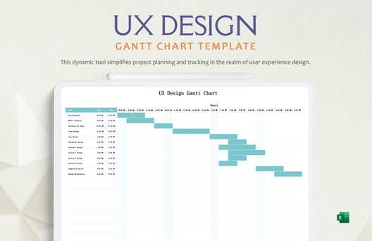 UX Design Gantt Chart Template