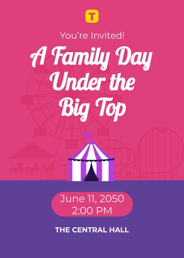 Free Circus Family Invitation Template to Edit Online