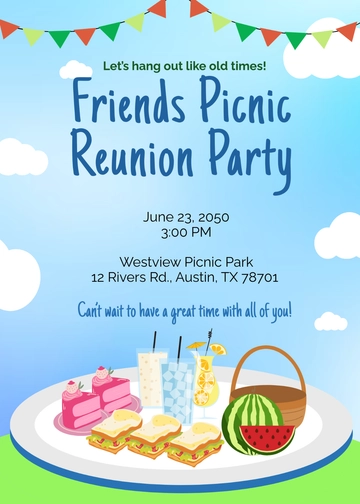 Free Outdoor Reunion Invitation Template to Edit Online