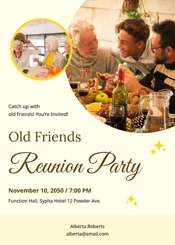 Free Photo Reunion Invitation Template to Edit Online