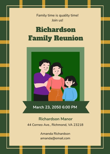 Free Editable Family Reunion Invitation Template to Edit Online