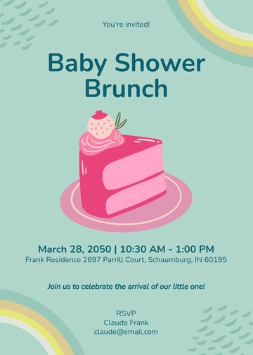 Free Baby Shower Brunch Invitation Template to Edit Online
