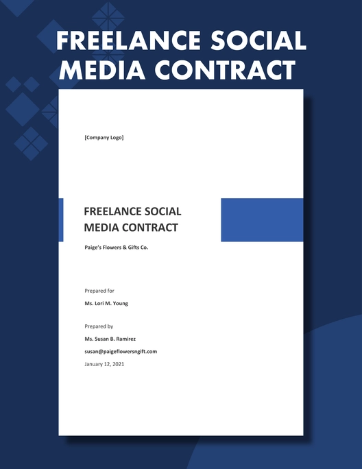 Freelance Social Media Contract Template
