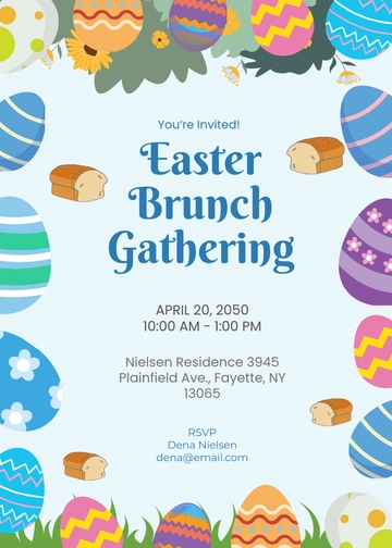 Free Easter Brunch Invitation Template to Edit Online