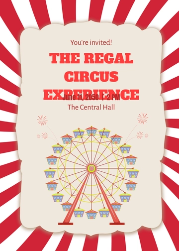 Free Circus Invitation Border Template to Edit Online