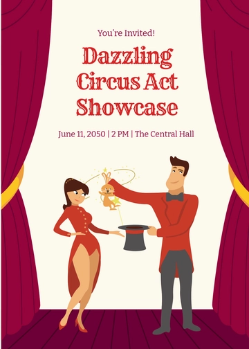 Free Circus Act Invitation Template to Edit Online
