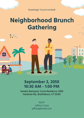 Free Brunch Gathering Invitation Template to Edit Online