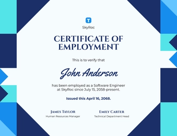Free Formal Employment Verification Certificate Template to Edit Online