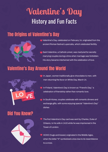 Free Valentine's Day Infographic Template to Edit Online