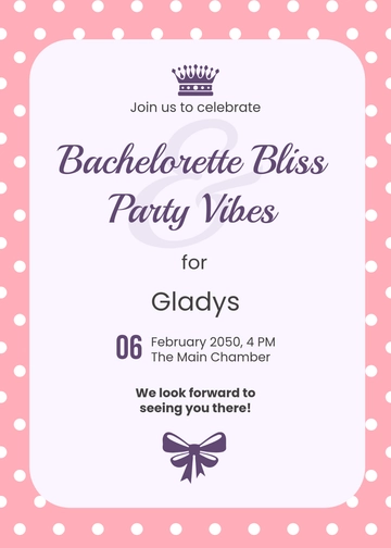 Free Editable Bachelorette Invitation Template to Edit Online
