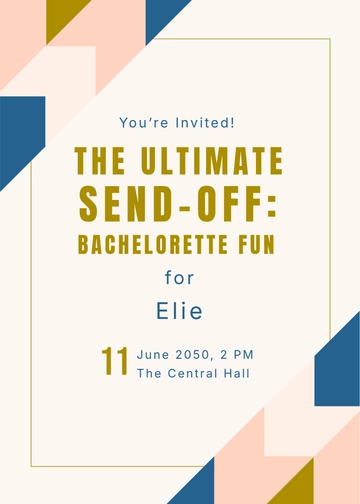 Free Modern Bachelorette Fiesta Invitation Template to Edit Online